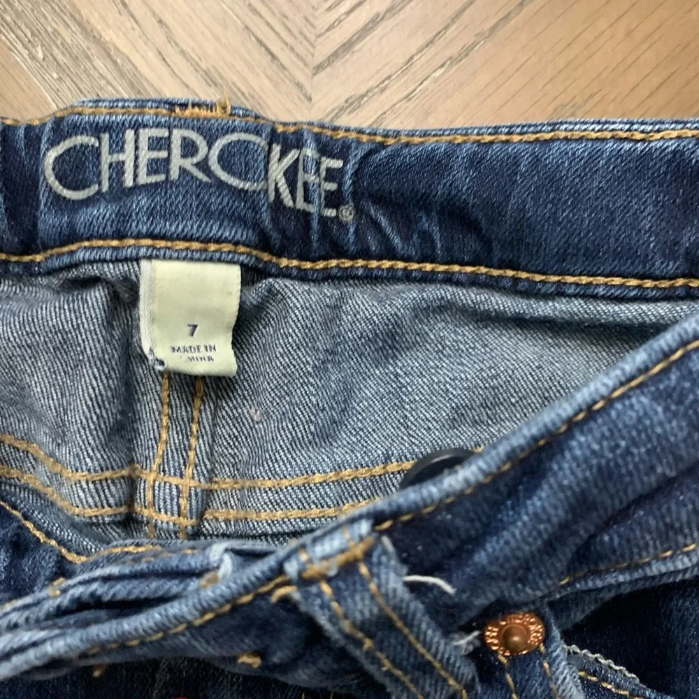 Cherokee skinny dark denim adjustable waist jeans Size 7
